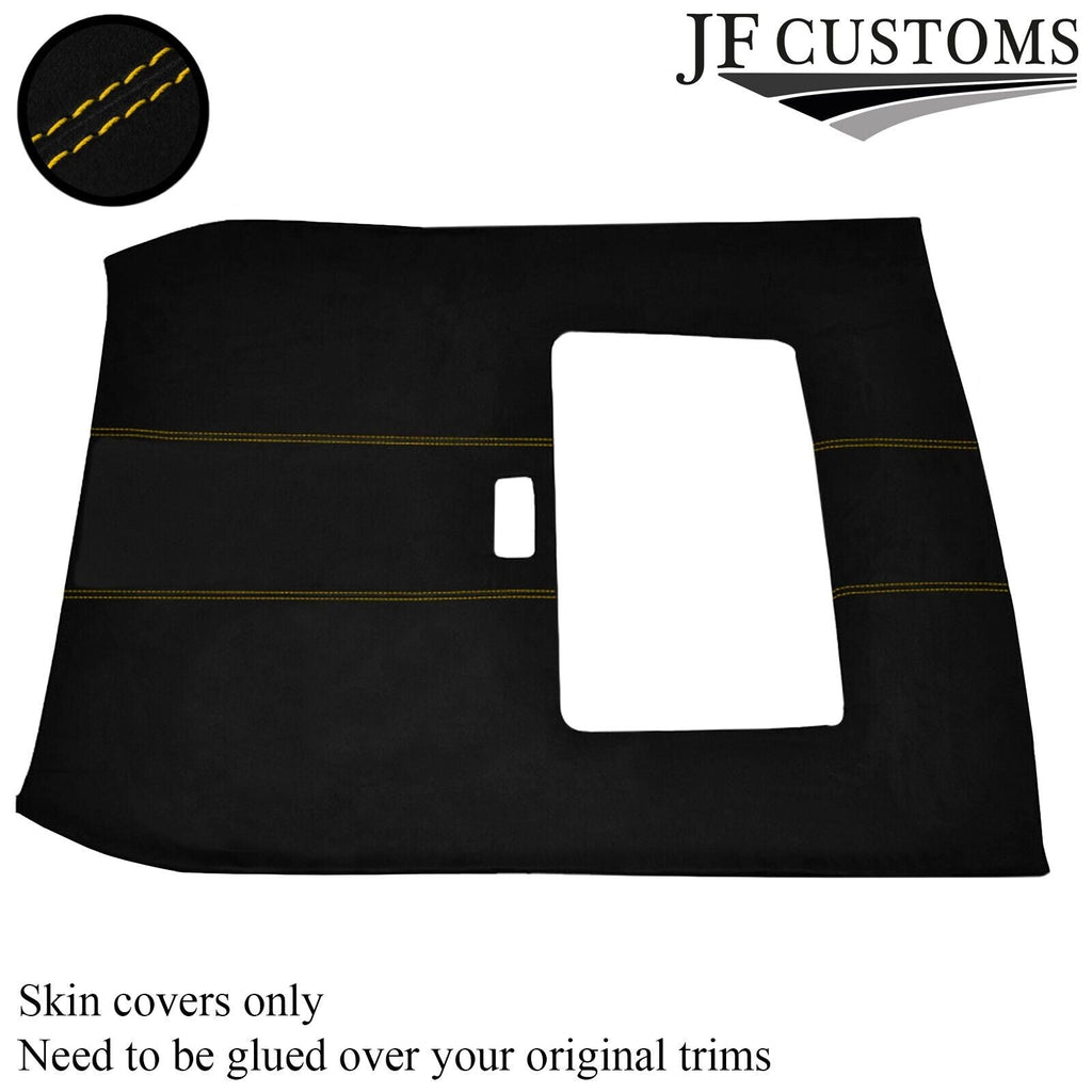 YELLOW STITCH SUNROOF ROOF HEADLINING LUXE SUEDE COVER FITS ROVER 25 MG ZR 99-05