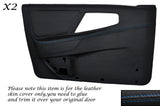 BLUE STITCHING 2X FRONT DOOR CARD COVERS FITS FORD SIERRA MK1 RS 4X4 5 DOOR