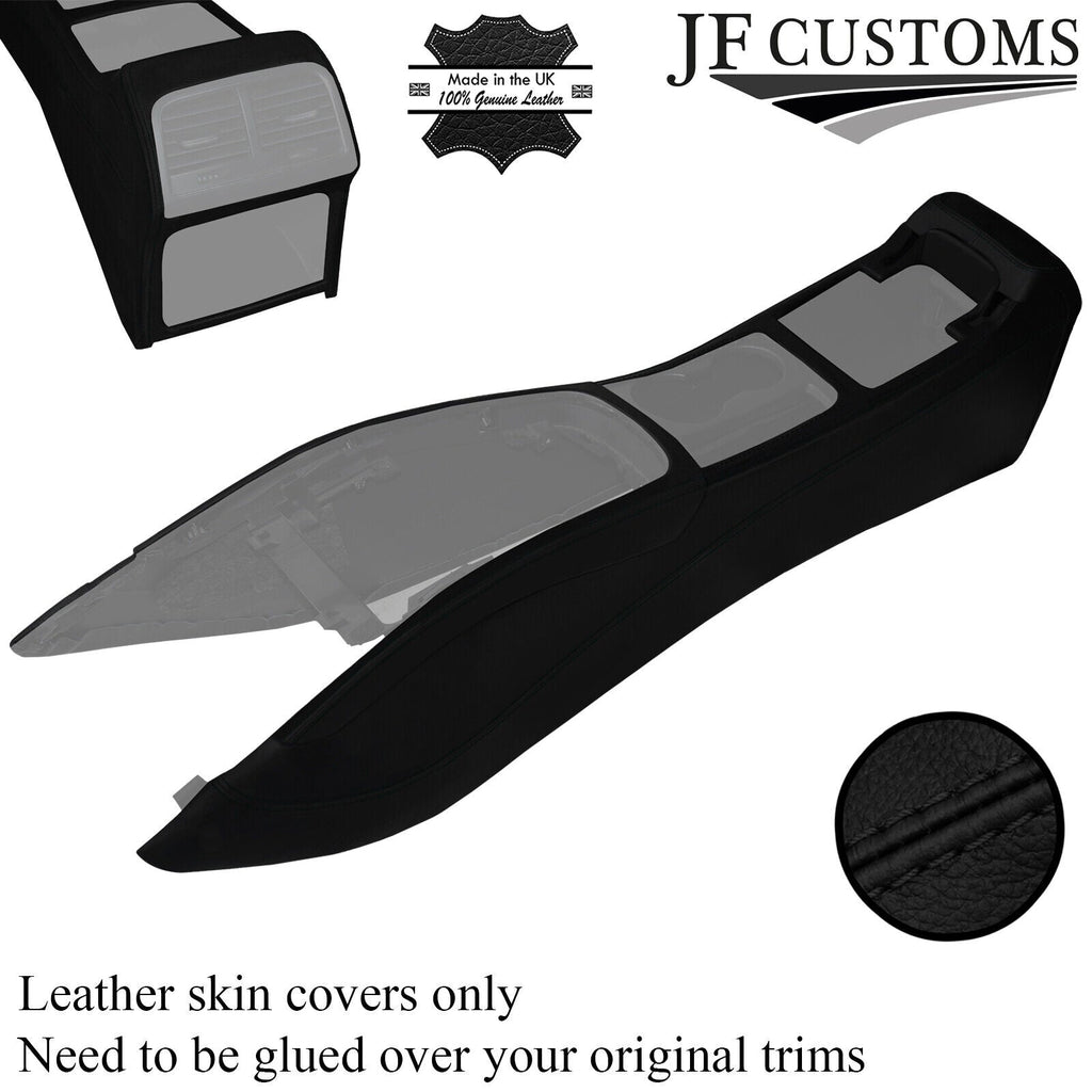 BLACK STITCH LEATHER FULL CENTRE CONSOLE COVER FOR AUDI A4 B8 2008-2015