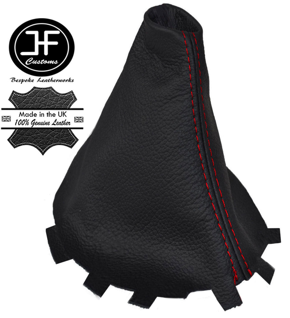 RED STITCH MANUAL REAL LEATHER GEAR STICK GAITER FITS HYUNDAI I30 2007-2011