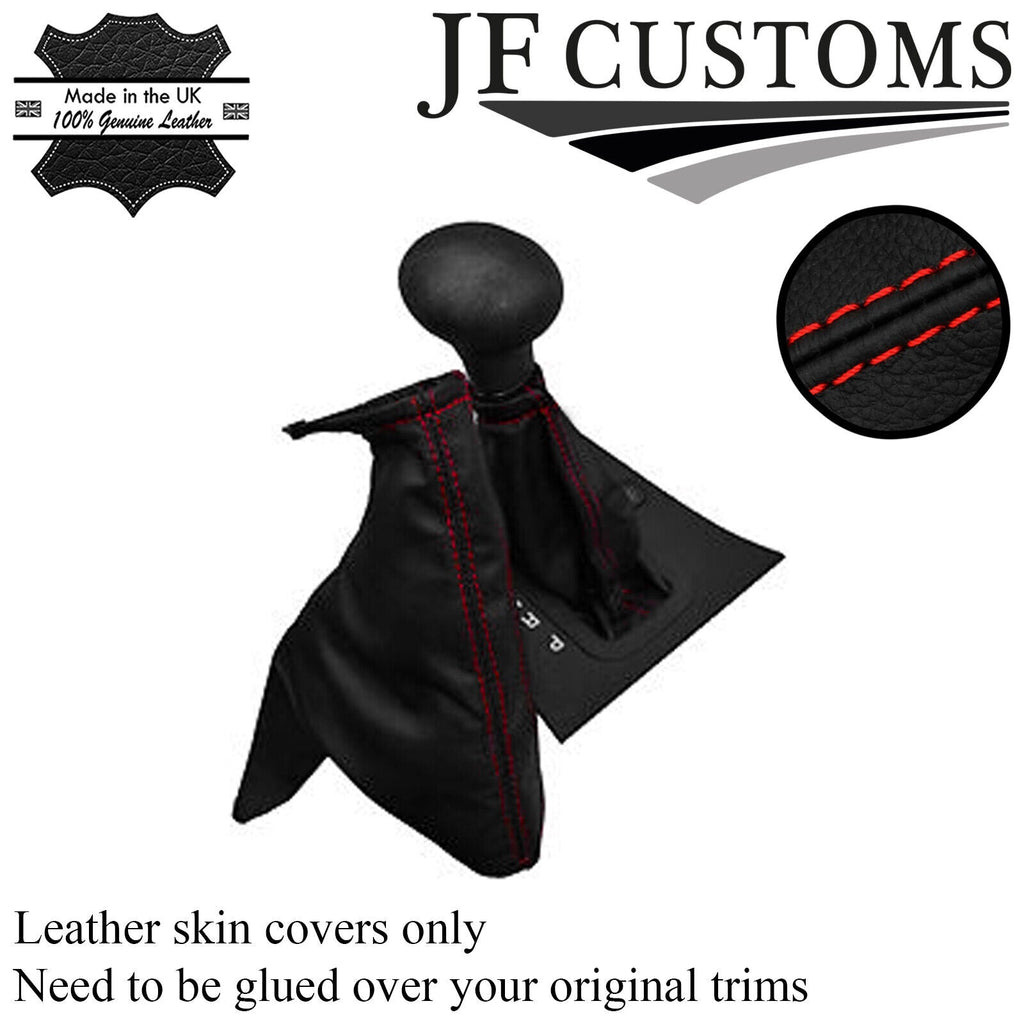 RED STITCH FITS VAUXHALL OPEL ASTRA MK4 G HOLDEN AUTOMATIC GEAR & HANDBRAKE SET