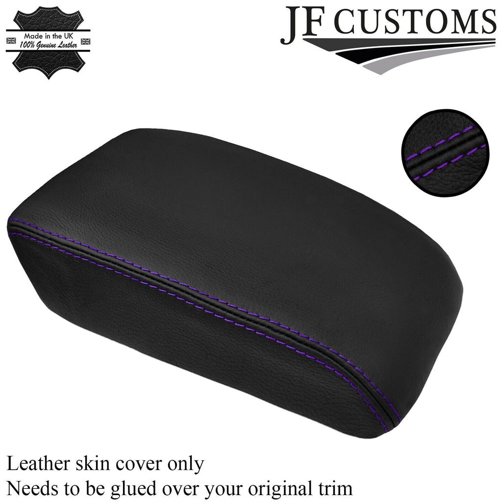 FITS VW GOLF MK5 MK6 purple stitch LEATHER ARMREST COVER LEATHER CUSTOM NEW