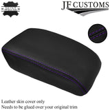 FITS VW GOLF MK5 MK6 purple stitch LEATHER ARMREST COVER LEATHER CUSTOM NEW