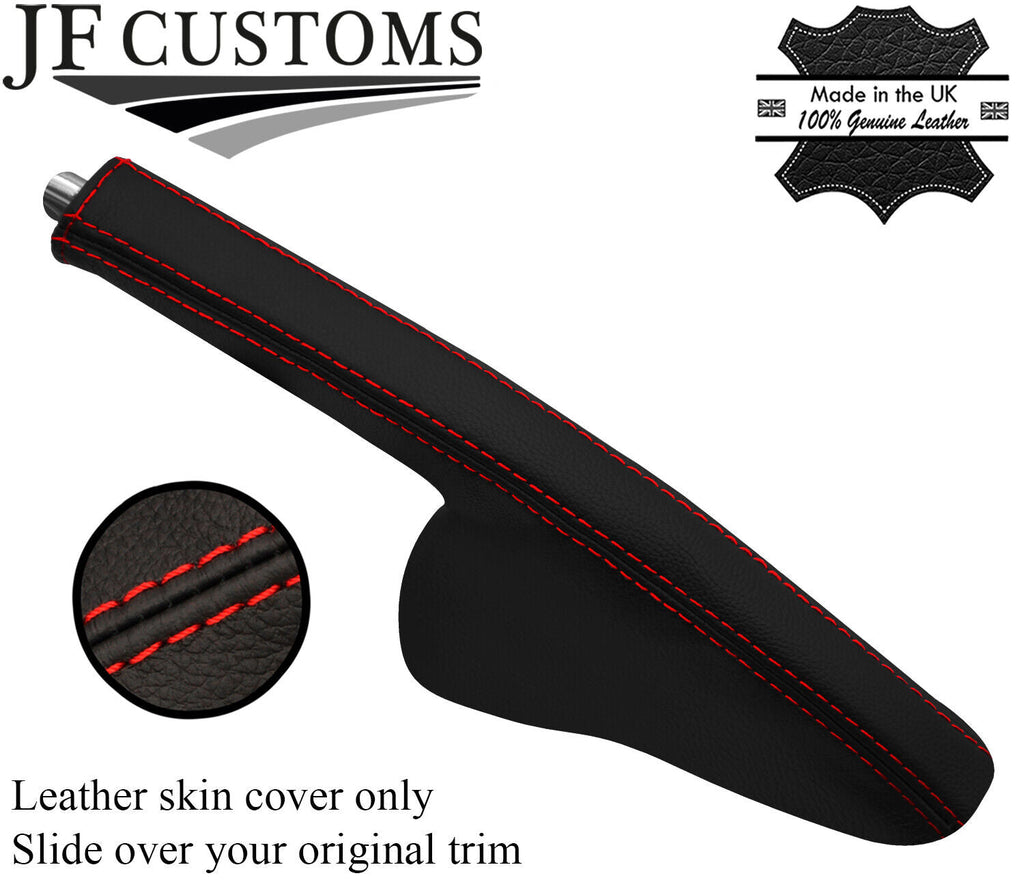 RED STITCH REAL LEATHER SLIM HANDBRAKE GAITER COVER FITS MAZDA 6 2002-2008