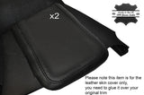 BLACK STITCH 2X LEATHER SKIN KNEE PADS SKIN COVERS FITS NISSAN 350Z 2006-2009