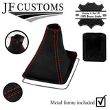RED STITCHING GEAR GAITER + METAL FRAME FITS LEXUS IS200 IS220 IS250 06-13
