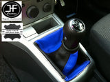 BLACK BLUE FITS OPEL VAUXHALL ASTRA H MK5 MKV STICK GEAR GAITER LEATHER