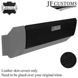 BLACK STITCH LEATHER GLOVE BOX COVER FITS VW T4 TRANSPORTER CARAVELLE CAMPER