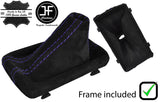 PURPLE STITCH REAL SUEDE GEAR GAITER PLASTIC FRAME FOR AUDI A5 8T 2007-2015 DSG