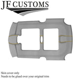YELLOW STITCH L GREY SUEDE SUN ROOF HEADLINER COVER FOR BMW MINI R50 R53 01-06