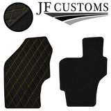 YELLOW DIAMOND STITCH VINYL 4XTAILORED FLOOR CARPET FOR KIA RIO AUTO 01-05 JF1