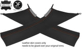 ORANGE STITCH 2X A PILLAR LEATHER COVERS FOR VW T5 TRANSPORTER CARAVELLE STYLE 2