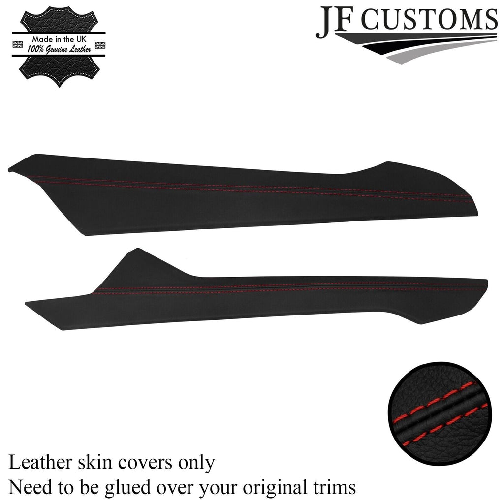 FITS AUDI A4 B9 2015+ DARK RED STITCH  LEATHER SIDE CENTER CONSOLE TRIM COVER