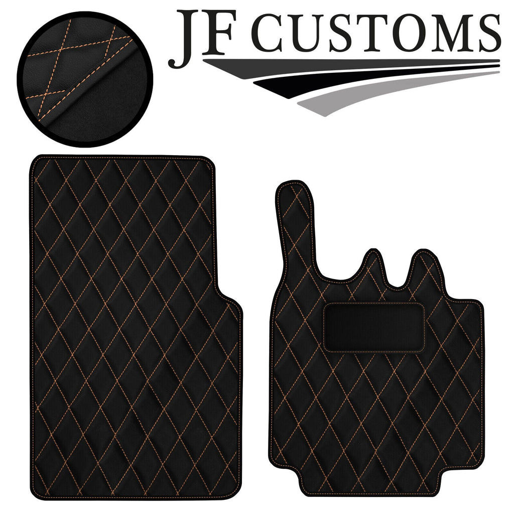 BEIGE DIAMOND VINYL 2XTAILORED FLOOR CARPET FOR SMART FORTWO 450 03-07 JF1