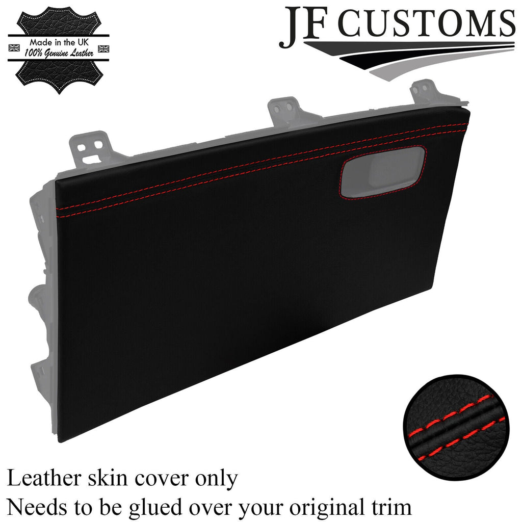 RED STITCH ITALIAN LEATHER GLOVEBOX COVER FOR HYUNDAI IONIQ 2016-2019 CUSTOM NEW