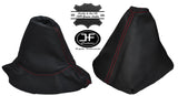 RED STITCH LEATHER MANUAL GEAR HANDBRAKE GAITER FITS PEUGEOT 407 2004-2010