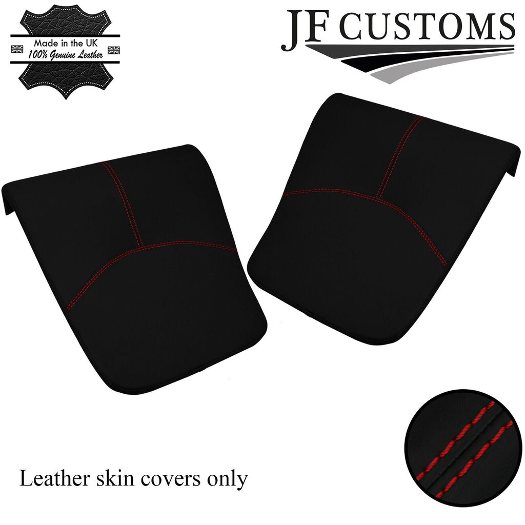 RED STITCH NAPPA 2X REAR LOWER SEAT PAD COVERS FITS PORSCHE 911 997 05-12