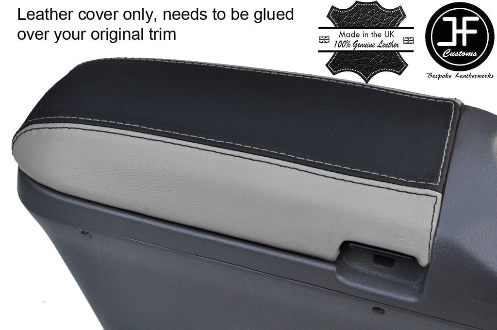 BLACK & GREY  ARMREST LID REAL LEATHER COVER FITS TOYOTA CELICA MK7 1999-2005