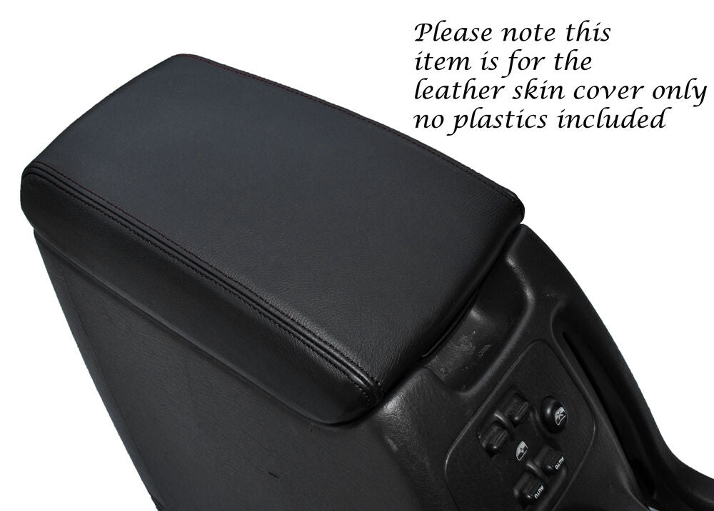 BLACK STITCH LEATHER ARMREST SKIN COVER FITS JEEP CHEROKEE LIMITED 2001-2005