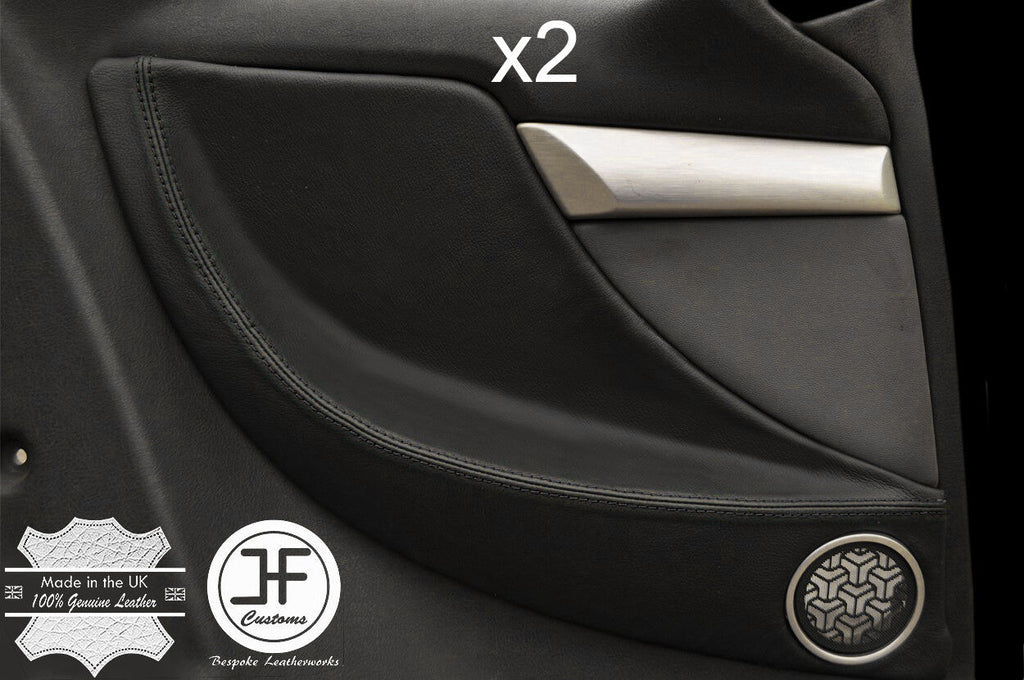 BLACK STITCH 2X REAR DOOR CARD TRIM LEATHER COVERS FITS ALFA ROMEO BRERA 05-10