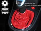 RED REAL LEATHER MANUAL GEAR STICK GAITER FITS SEAT LEON 1P 2005�2011