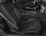 BLACK REAL LEATHER 2X SEAT BELT STALK LONG COVERS FITS JAGUAR F TYPE 2012-2020