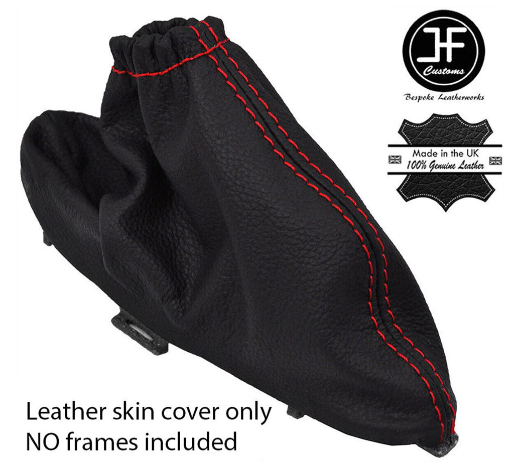 RED STITCHING FOR JAGUAR X TYPE 2001-2009 LEATHER HANDBRAKE GAITER COVER