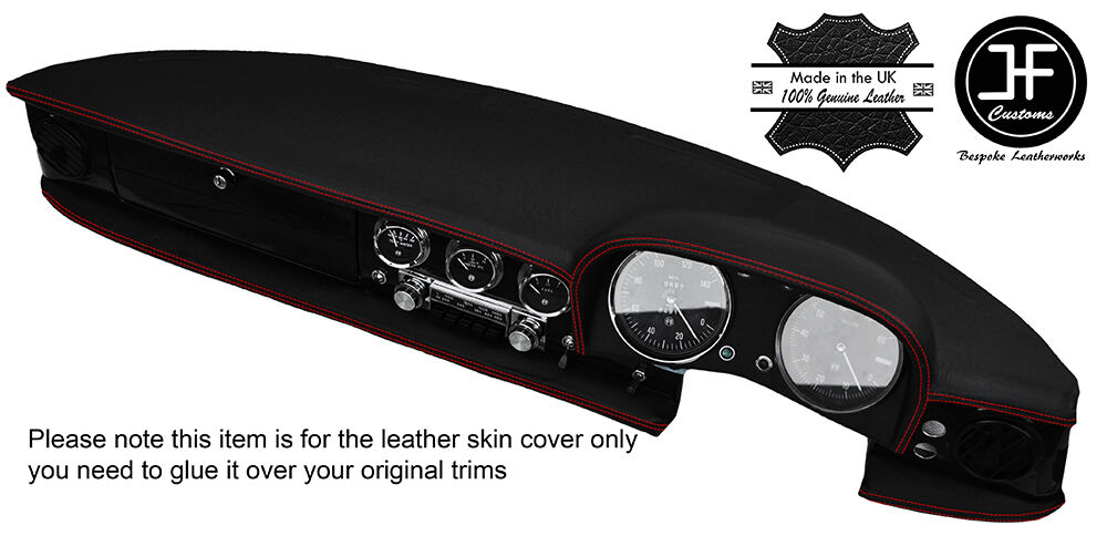 RED STITCH DASH DASHBOARD LEATHER COVER FITS ALFA ROMEO SPIDER DUETTO CLASSIC