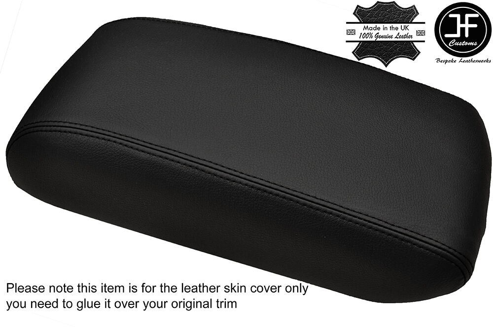 BLACK STITCH ARMREST LID GENUINE LEATHER COVER FITS JEEP GRAND CHEROKEE 11-16