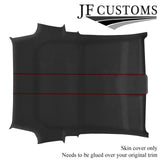 D RED STITCH D GREY SUEDE HEADLINER ROOF COVER FOR FIAT 500 & ABARTH 07-15 3DR