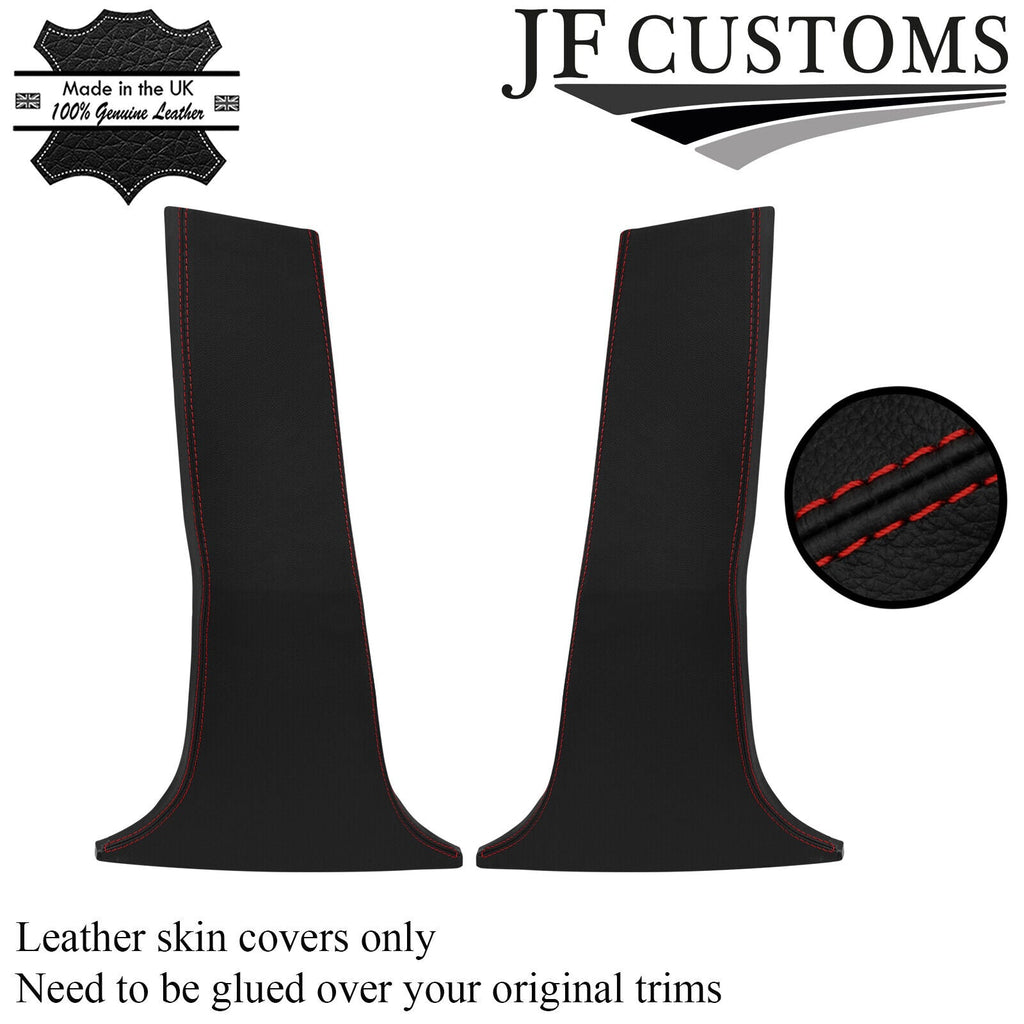 D RED STITCH LEATHER 2X LOWER B PILLAR COVER FOR INFINITI G35 02-06 SEDAN
