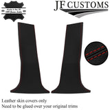 D RED STITCH LEATHER 2X LOWER B PILLAR COVER FOR INFINITI G35 02-06 SEDAN