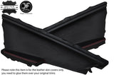 RED STITCH 2X FRONT DOOR CARD TRIM LTHR COVER FITS MITSUBISHI CJ LANCER 08-12