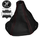RED STITCHING MANUAL REAL LEATHER GEAR GAITER FITS FORD PROBE 1993-1997