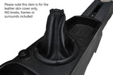 BLACK STITCHING MANUAL LEATHER GEAR GAITER FITS CHEVROLET MATIZ 2005-2011