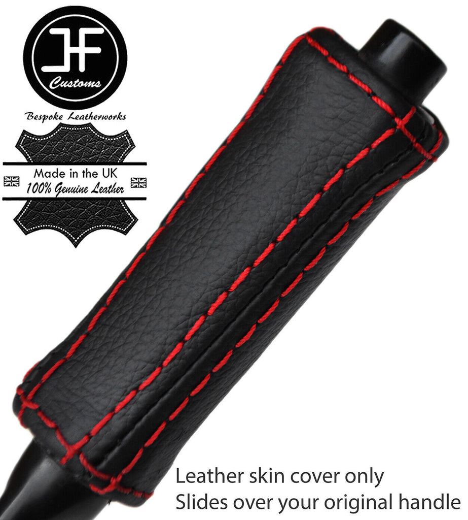 RED STITCH LEATHER HANDBRAKE HANDLE COVER FOR FIAT SEICENTO 1998-2004 CUSTOM NEW