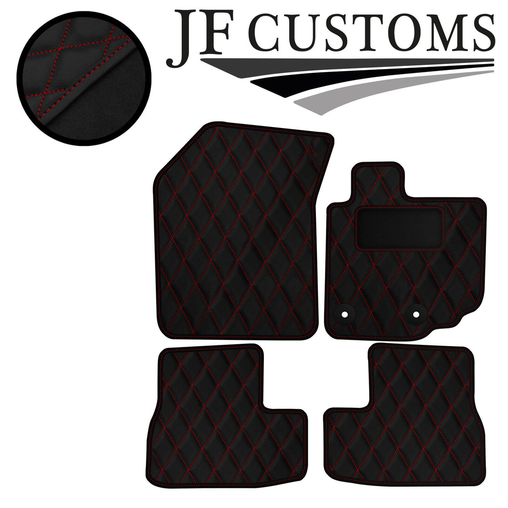 D RED DIAMOND STITCH VINYL 4X TAILORED FLOOR CARPETS FOR SUZUKI SPLASH 08-14 JF1