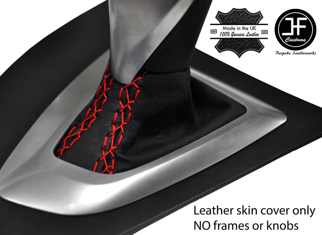 RED CROSS STITCH NAPPA LEATHER AUTOMATIC GEAR GAITER FOR BMW 1 F20 F21 11-19