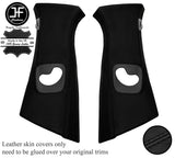 BLACK STITCH 2X UPPER B PILLAR LEATHER COVERS FOR BMW 5 SERIES F10 F11 10-16