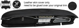 BLACK STITCH TOP DASH DASHBOARD & LOWER DASH RAIL LEATHER COVERS FOR AUSTIN A40