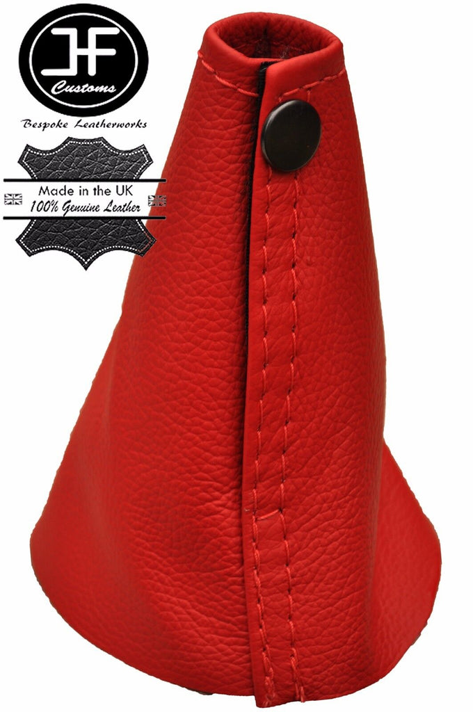 RED REAL LEATHER AUTO AUTOMATIC GEAR GAITER FITS RENAULT CLIO 2001-2004