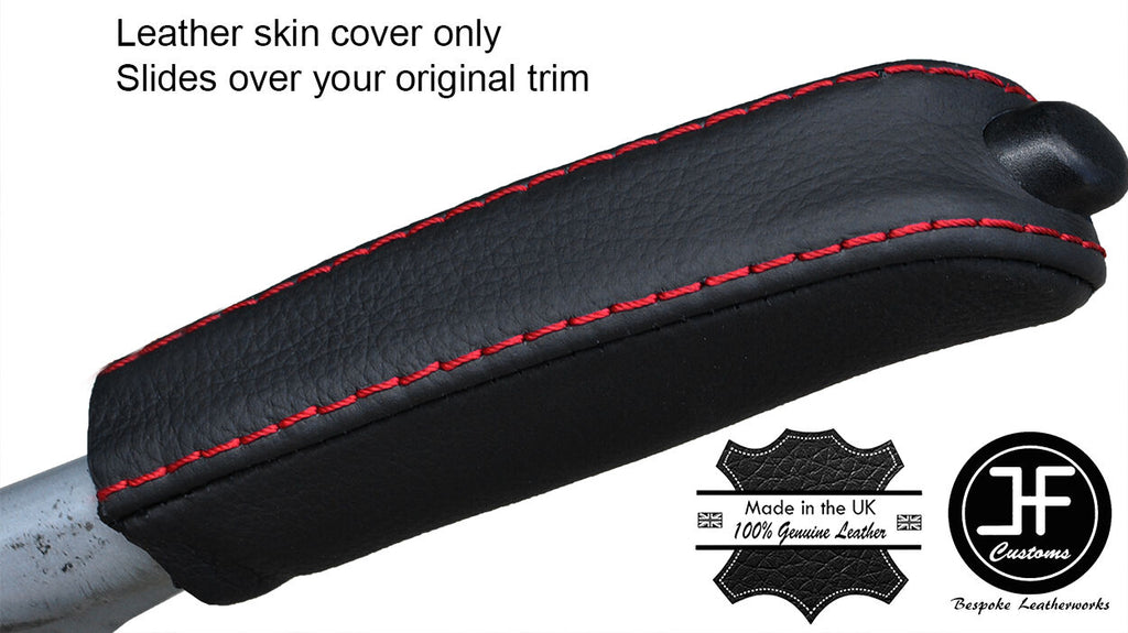 red stitch FITS BMW 5 SERIES E39 95-04 HANDBRAKE HANDLE LEATHER COVER ONLY