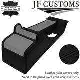 BLACK STITCH LEATHER CENTRE CONSOLE COVER FOR BMW E46 CONVERTIBLE ARMREST MODEL