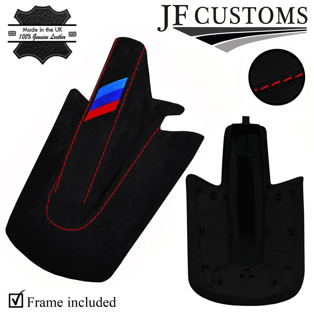 RED STITCH TRI STRIPE SUEDE HANDBRAKE GAITER + FRAME FOR BMW Z4 E85 E86 02-08
