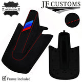RED STITCH TRI STRIPE SUEDE HANDBRAKE GAITER + FRAME FOR BMW Z4 E85 E86 02-08