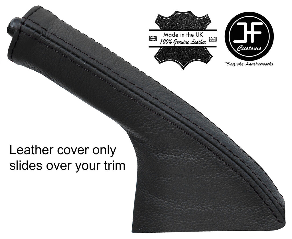 BLACK STITCH TOP GRAIN LEATHER HANDBRAKE GAITER FITS TOYOTA MR2 MK1 AW11 84-89
