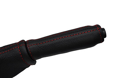 red stitch FITS RELIANT SCIMITAR  LEATHER HANDBRAKE HANDLE COVER CUSTOM NEW