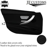 BLACK STITCH LEATHER 2X FRONT DOOR ARMREST COVER FOR BMW F30 11-18 SALOON