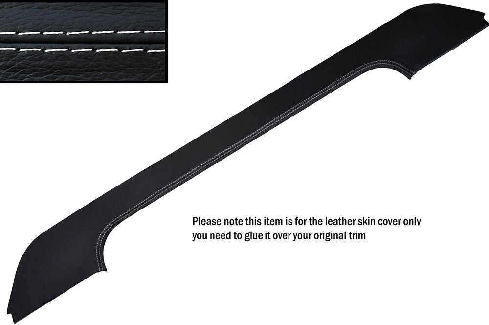 WHITE STITCH REAR ROOF TRIM LEATHER SKIN COVER FITS LAND ROVER DEFENDER 90 3DR