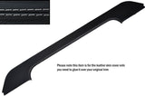 WHITE STITCH REAR ROOF TRIM LEATHER SKIN COVER FITS LAND ROVER DEFENDER 90 3DR